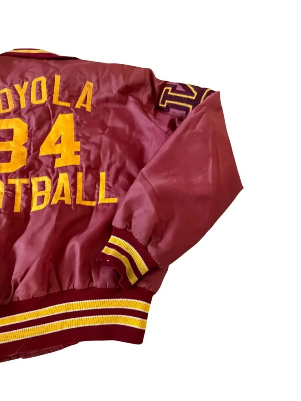 LOYOLA FOOTBALL Men's Vintage 1984 87 Letterman Delong College Jacket Size L